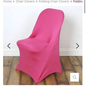 Spandex Hot pink stretch chair covers 48 total of same euc used once